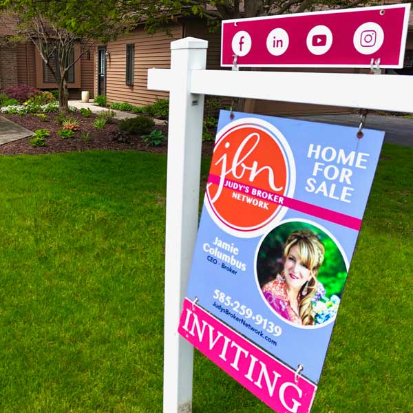 Home for sale sign from Judy's Broker Network