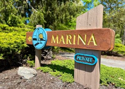 Stony Point Marina sign